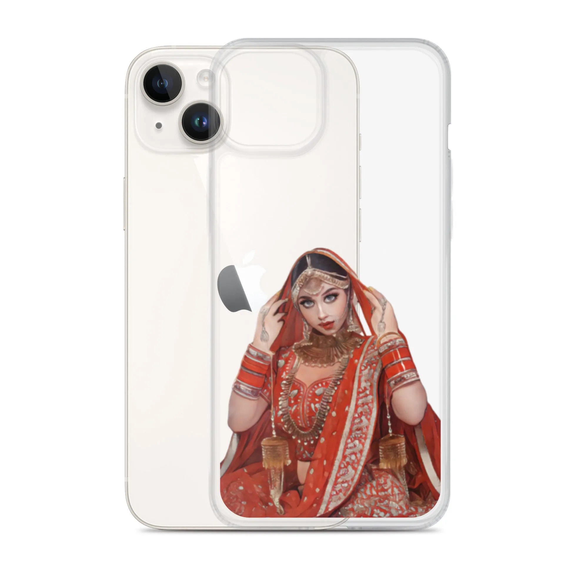 Indian bride illustration iPhone Case