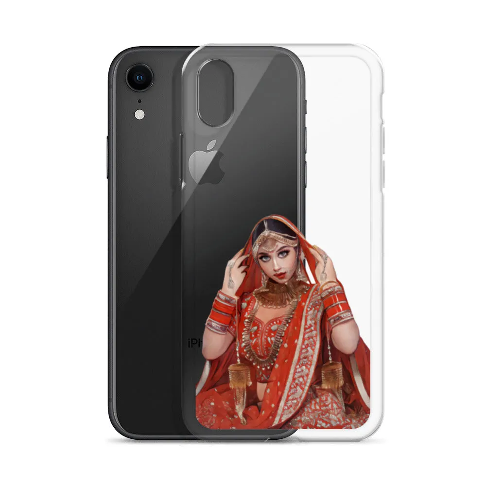 Indian bride illustration iPhone Case