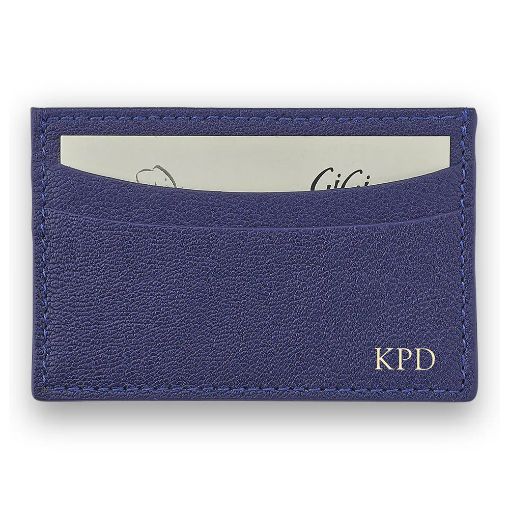 Indigo Leather Slim Card Case