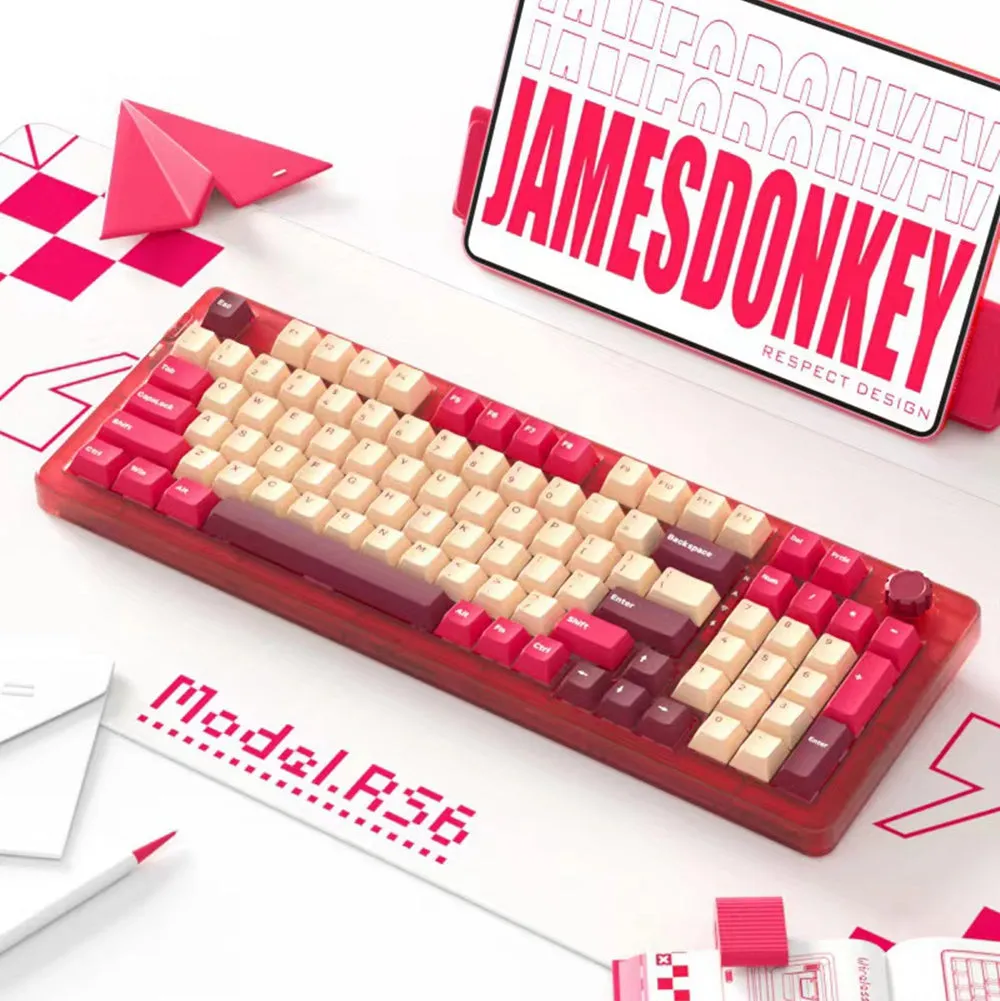 JAMESDONKEY RS6 Transparent Hot-swap Mechanical Keyboard