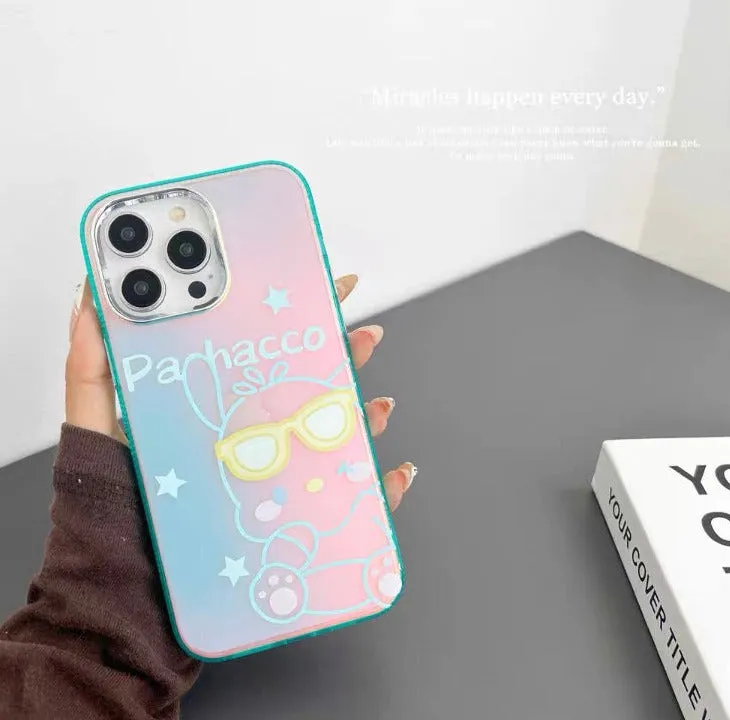 Japanese Cartoon Neon Style | KT MM KU PC - iPhone Case iPhone 11 12 13 14 15 Pro Promax