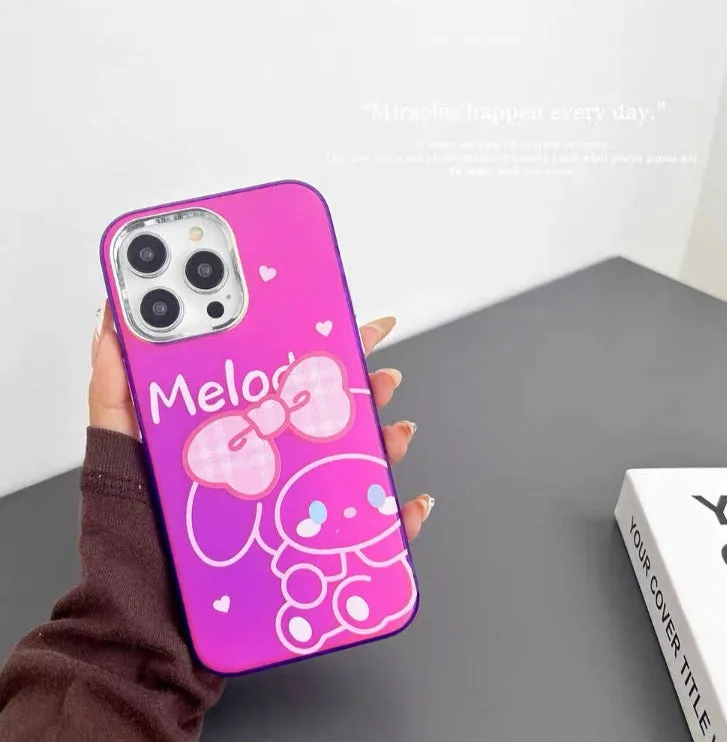 Japanese Cartoon Neon Style | KT MM KU PC - iPhone Case iPhone 11 12 13 14 15 Pro Promax