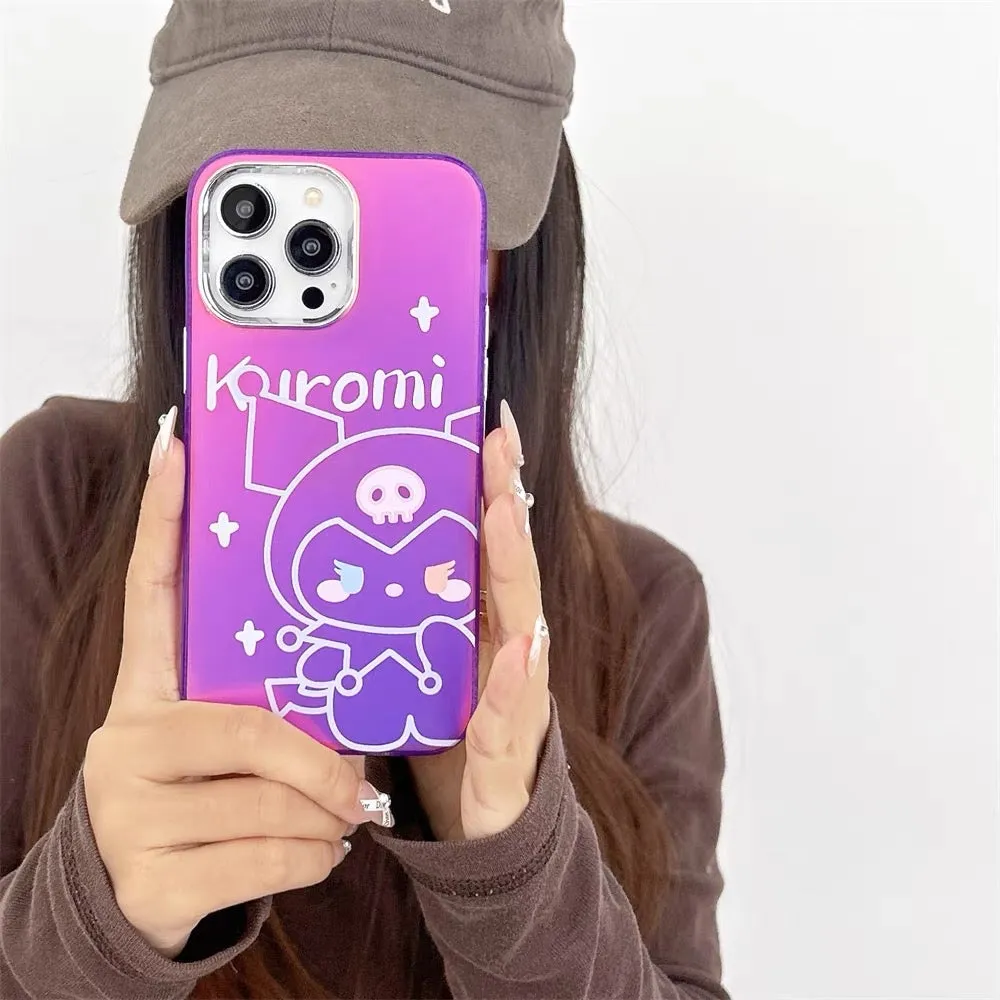 Japanese Cartoon Neon Style | KT MM KU PC - iPhone Case iPhone 11 12 13 14 15 Pro Promax