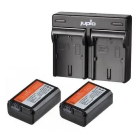 Jupio 2x NP-FW50 Battery Kit (1080mAh) Includes USB Dual Charger