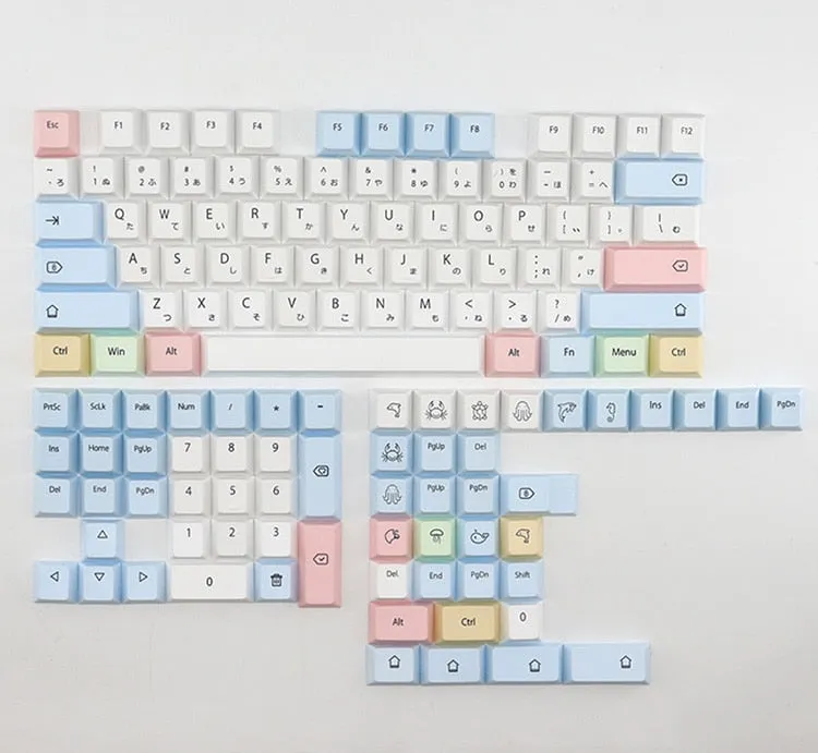 Kawaii keycaps without keyboard | Cute keycaps set | Japanese keycaps set