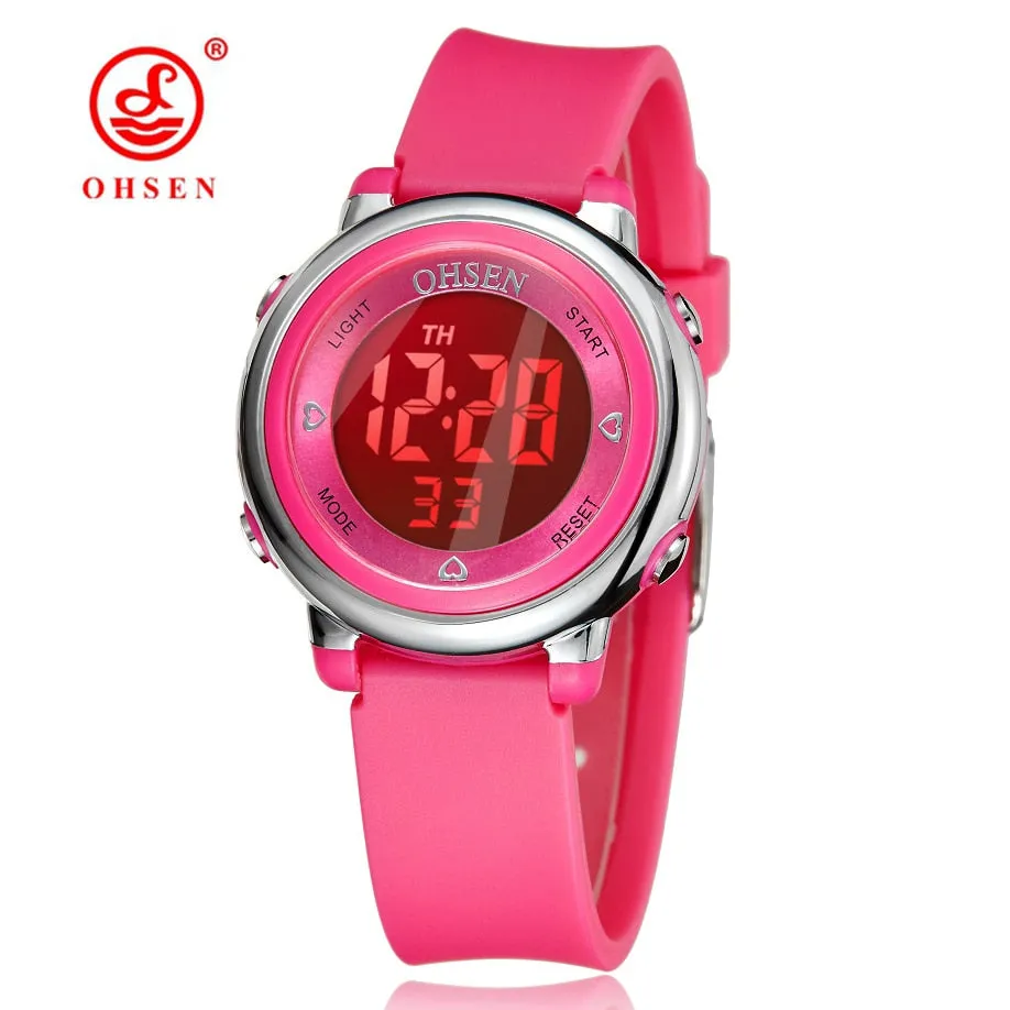 Kids Watches Children Digital LED Fashion Sport Watch Cute boys girls Wrist watch Waterproof Gift Watch Alarm Men Clock OHSEN