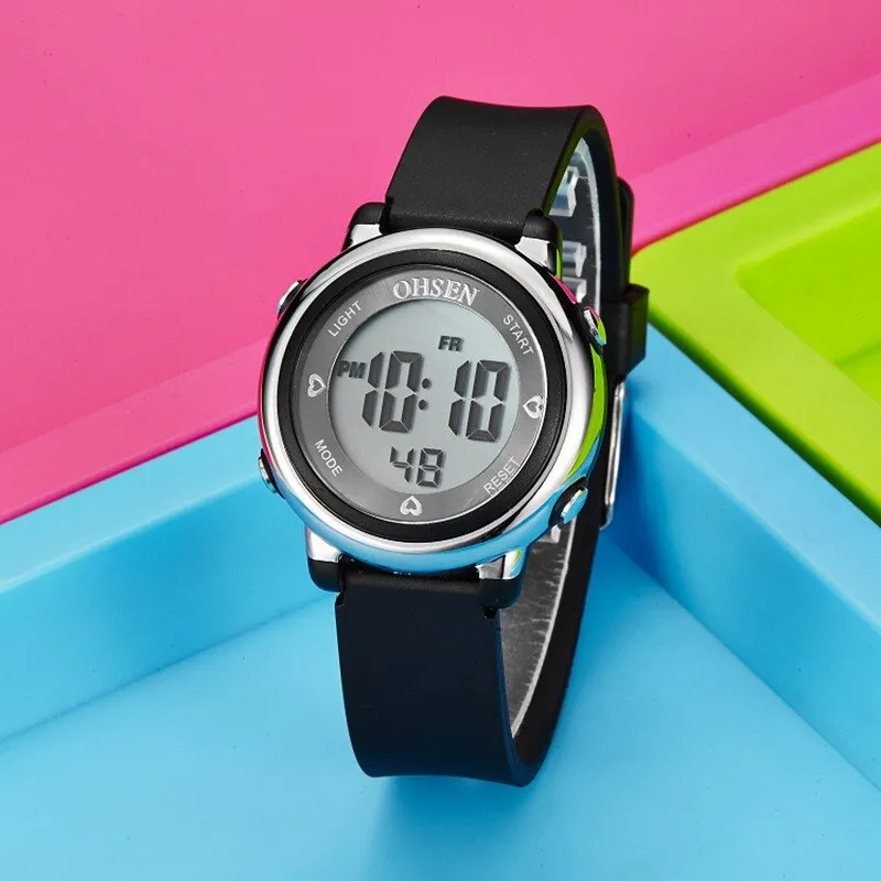 Kids Watches Children Digital LED Fashion Sport Watch Cute boys girls Wrist watch Waterproof Gift Watch Alarm Men Clock OHSEN