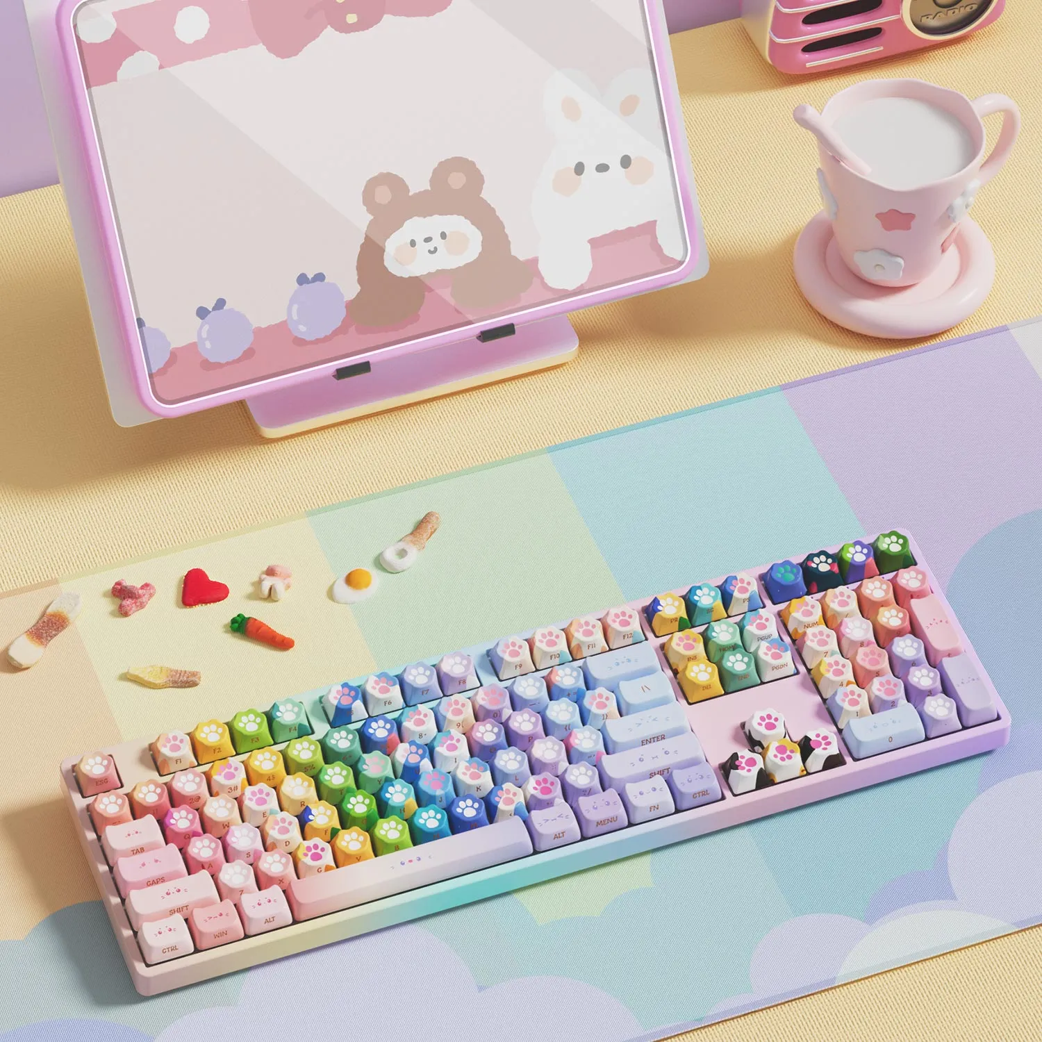 Kitty Paws Keycap Set (142-key)