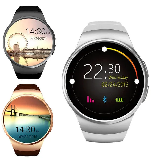 KW18 Smart Watch SIM TF MTK2502 Heart Rate Monitor Touch Screen Bluetooth for Android iPhone