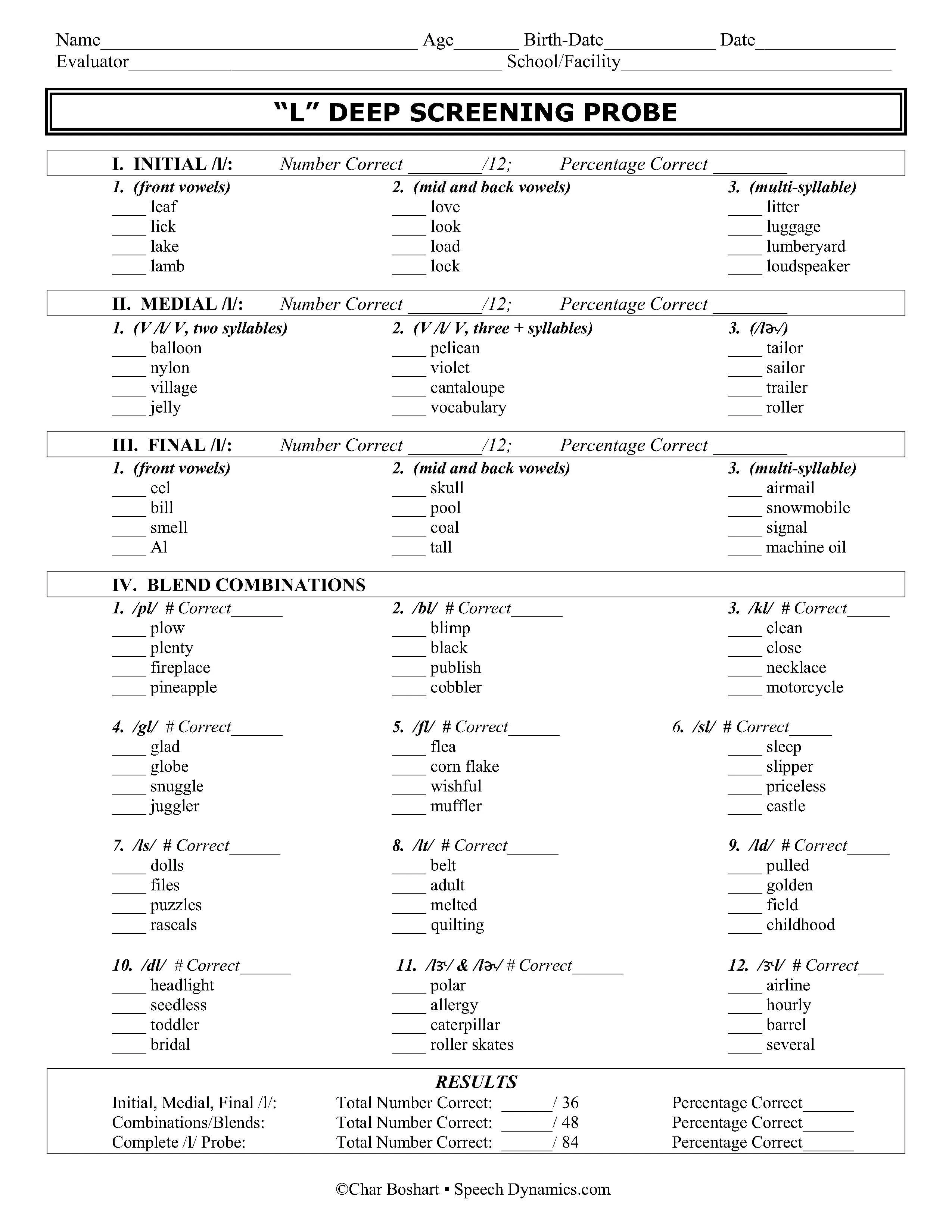 L Speech Practice