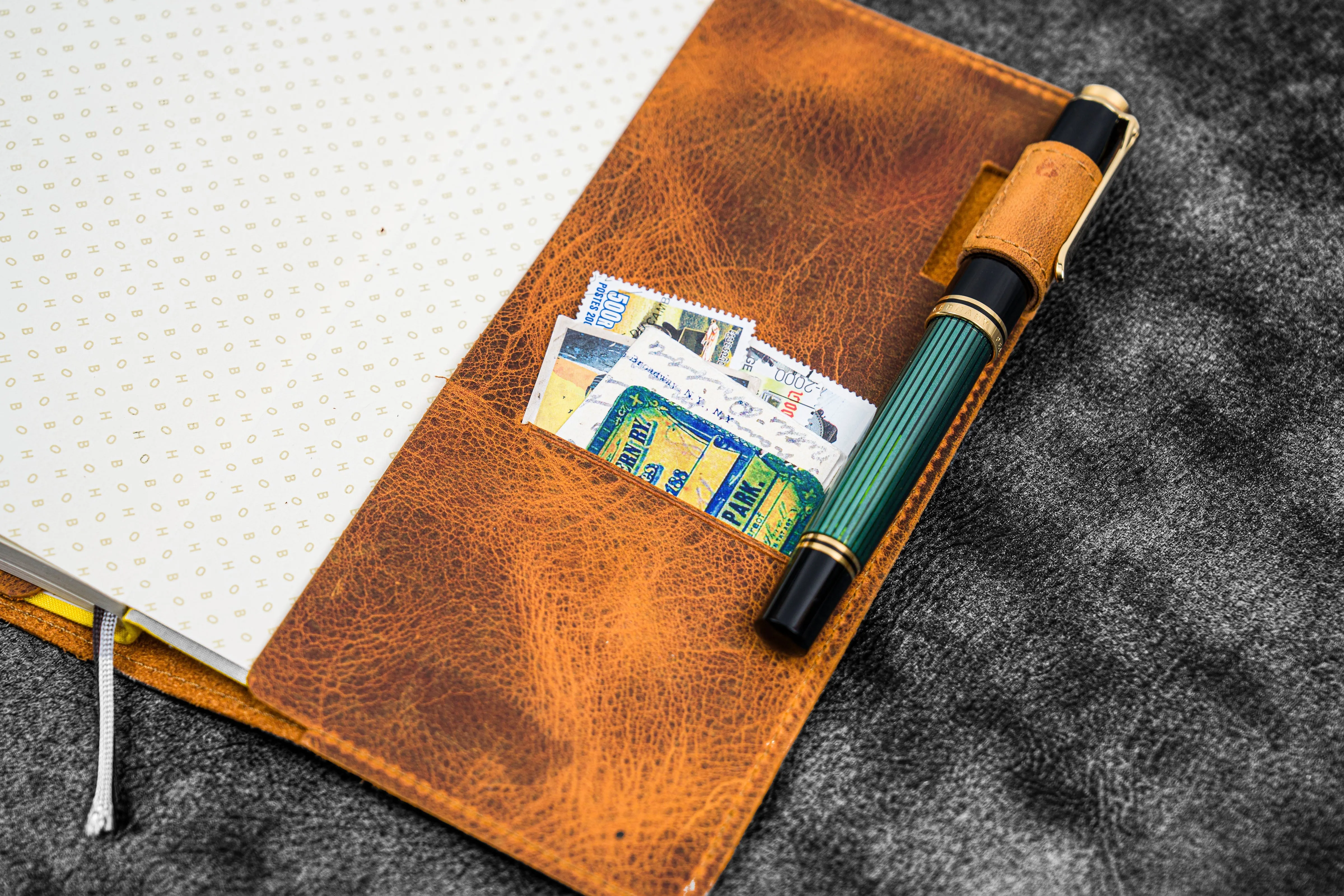 Leather Slim Hobonichi Weeks Planner Cover - C.H. Brown