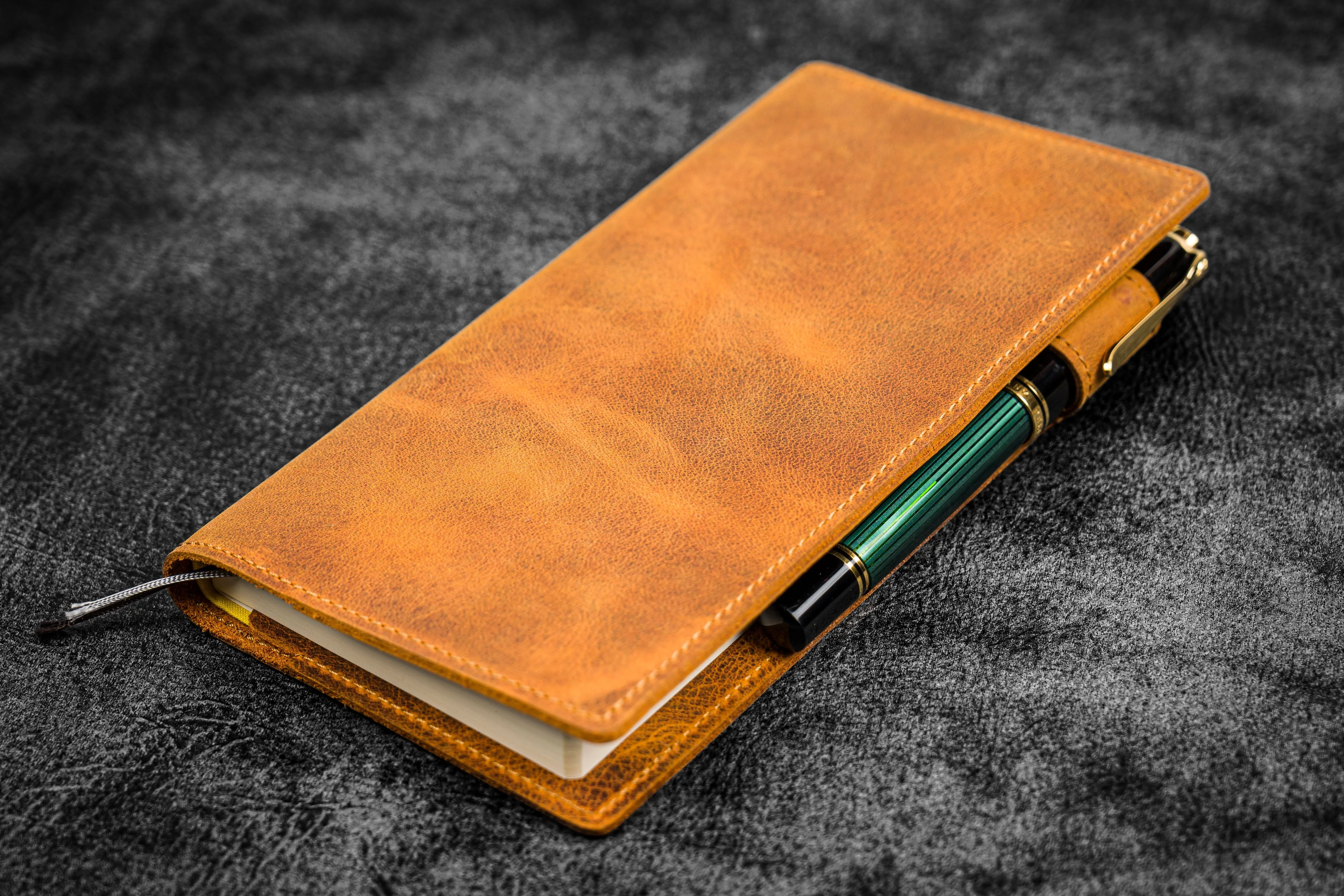 Leather Slim Hobonichi Weeks Planner Cover - C.H. Brown