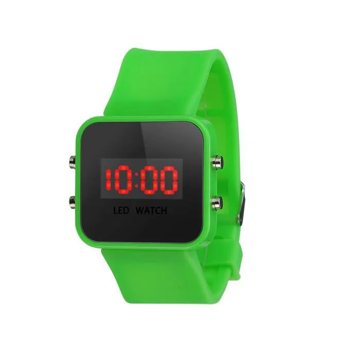 LED Screen Digital Silicone Strap Girl Boy Quartz Sport Kids Wrist Watch