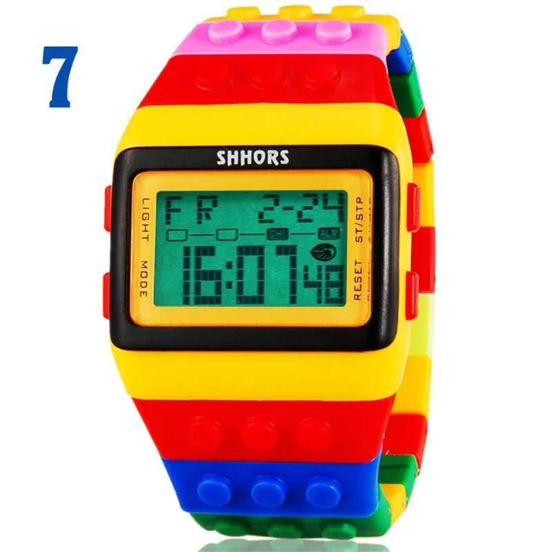 LED Watch Women Kids Watch Fashion Casual Cartoon Watches Colorful Rainbow Girls & Boys Digit Clock Hour Wristwatches