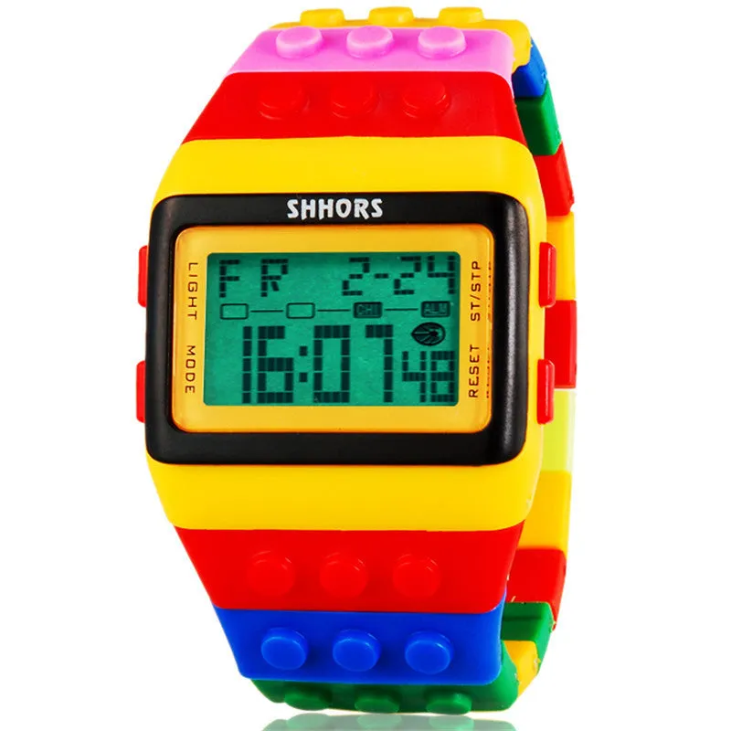 LED Watch Women Kids Watch Fashion Casual Cartoon Watches Colorful Rainbow Girls & Boys Digit Clock Hour Wristwatches