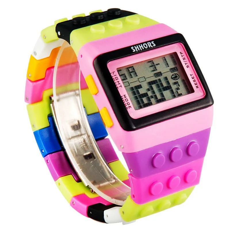 LED Watch Women Kids Watch Fashion Casual Cartoon Watches Colorful Rainbow Girls & Boys Digit Clock Hour Wristwatches