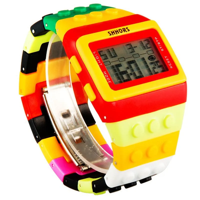 LED Watch Women Kids Watch Fashion Casual Cartoon Watches Colorful Rainbow Girls & Boys Digit Clock Hour Wristwatches