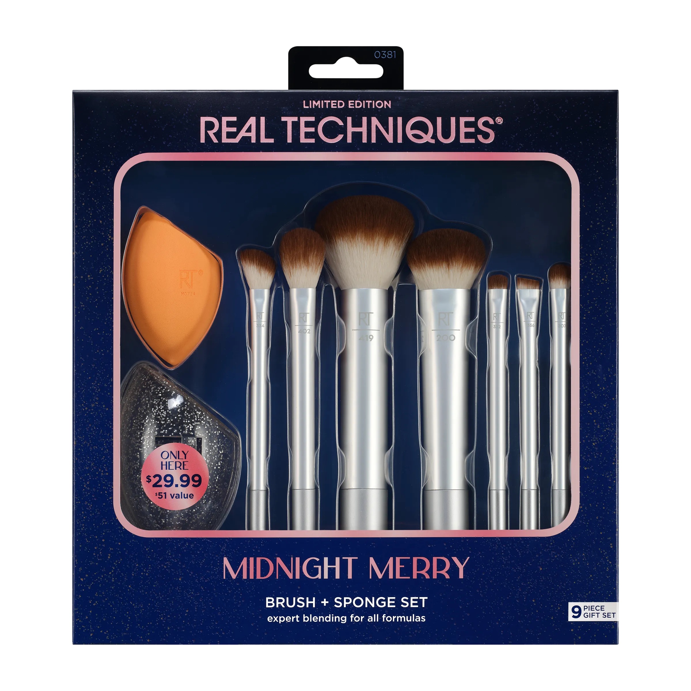 Limited Edition Midnight Merry Brush   Sponge Set