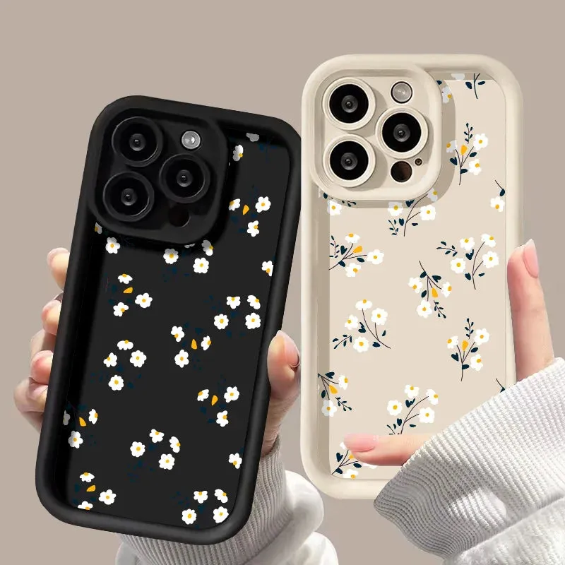 Liquid Silicone Floral iPhone Case - Shockproof Cover for All Models