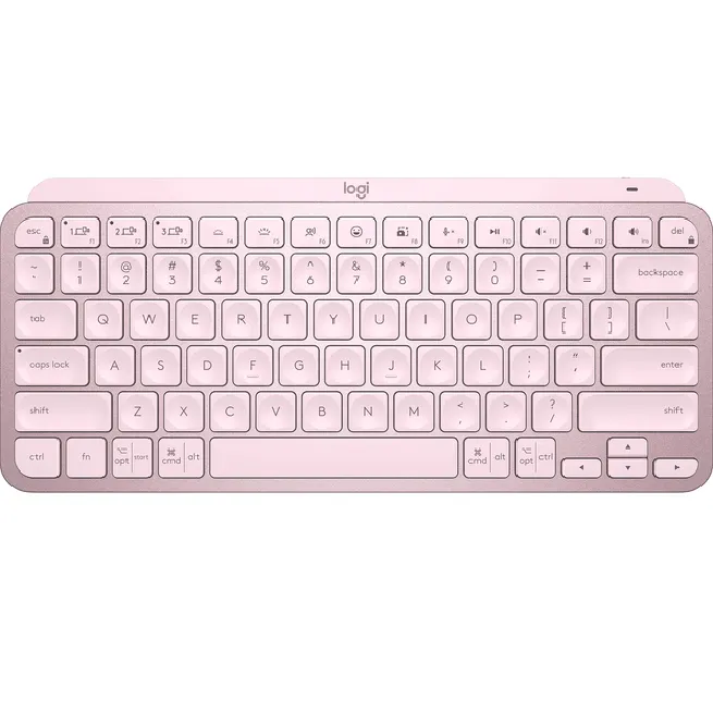 Logitech MX Keys Mini Compact Wireless Illuminated Keyboard Advanced TKL Rose Pink