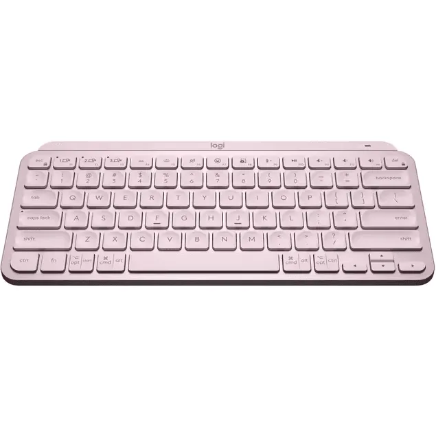 Logitech MX Keys Mini Compact Wireless Illuminated Keyboard Advanced TKL Rose Pink