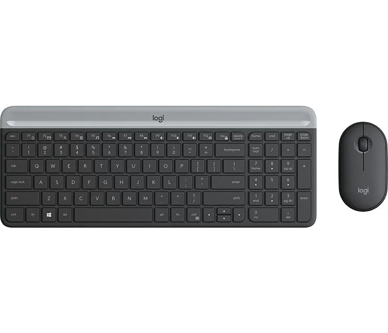 Logitech Slim Wireless And Mouse Combo Mk470 Keyboard Rf Wireless Slovakian Graphite