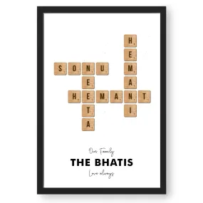 Love and Togetherness - Personalized Crossword Art