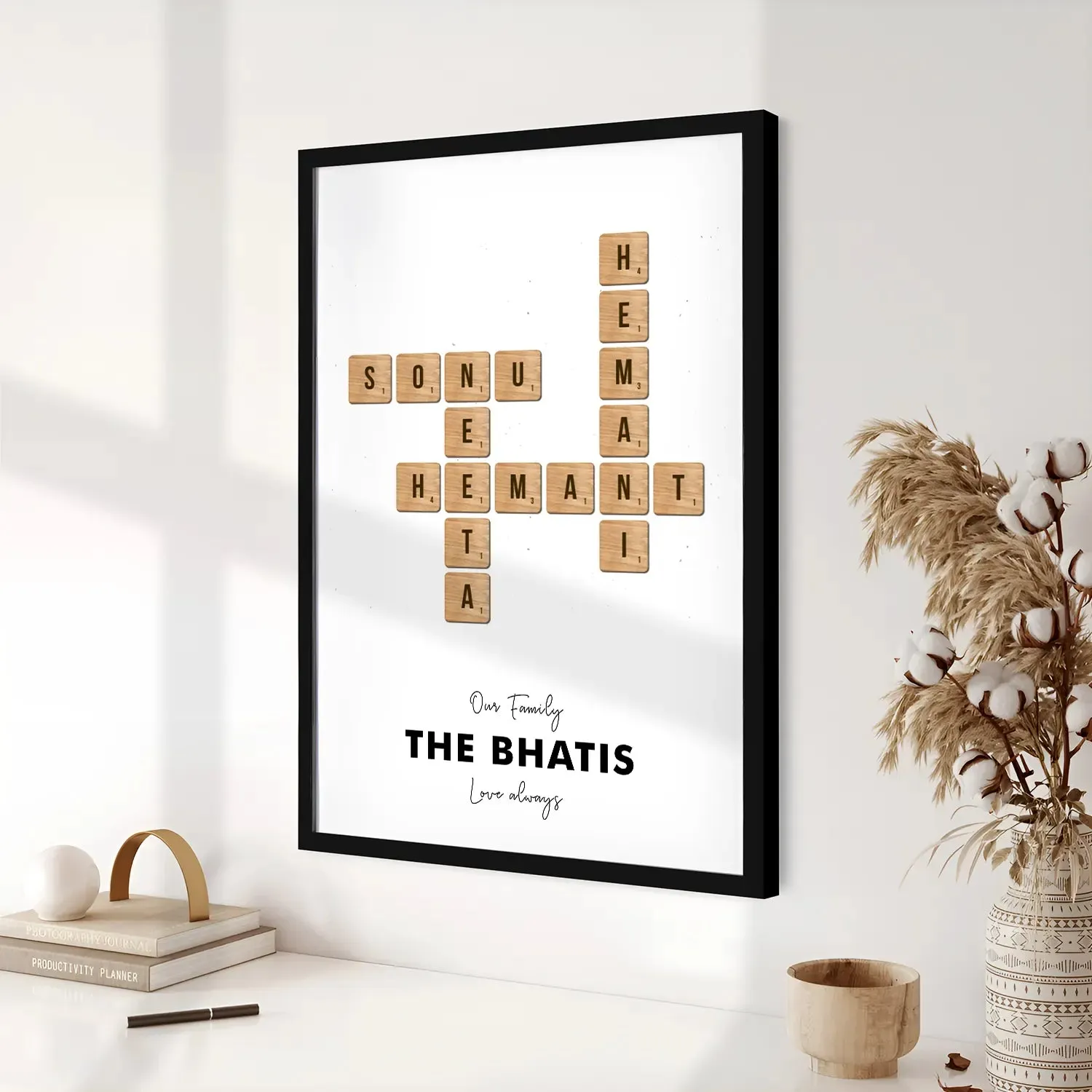 Love and Togetherness - Personalized Crossword Art