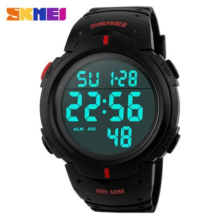 Luxury Brand Mens Sports Watches Dive 50m Digital LED Military Watch Men Fashion