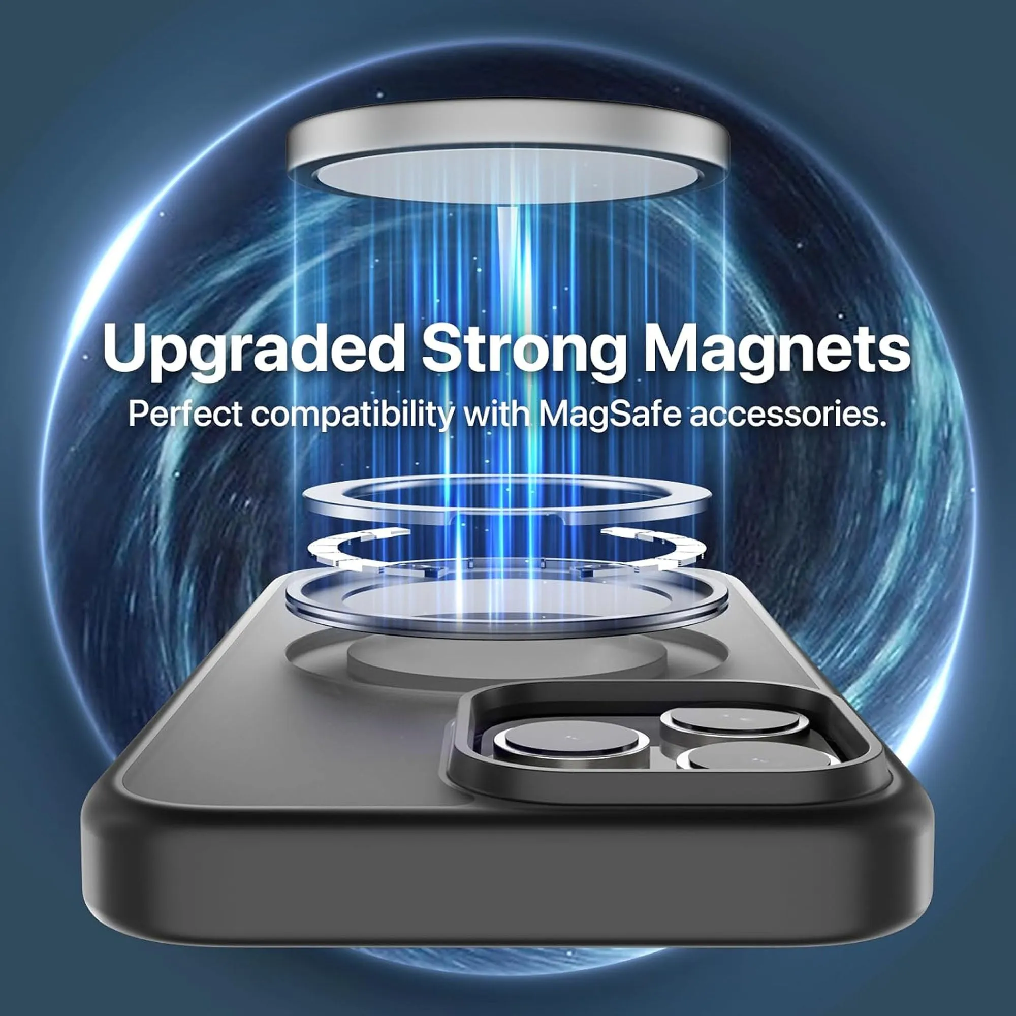 MAGEASY MagStand 360 M Rotating Ring Protective Case for iPhone 16 Series