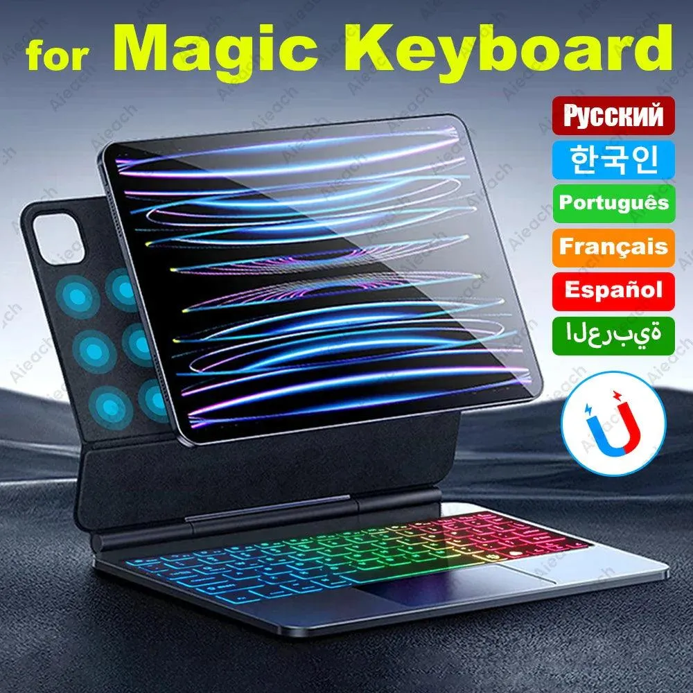 Magic Keyboard Case for iPad Air: Boost Productivity with Backlit Keyboard & Adjustable Angles