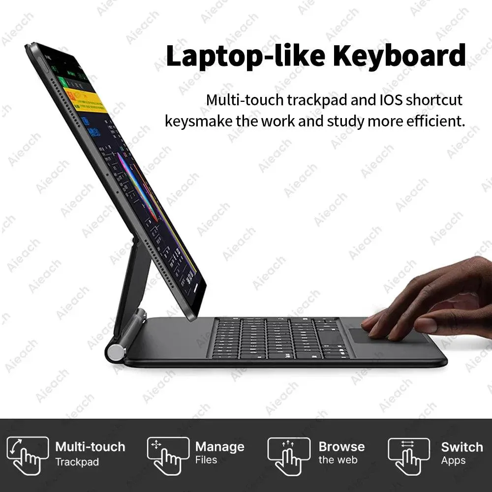 Magic Keyboard Case for iPad Air: Boost Productivity with Backlit Keyboard & Adjustable Angles