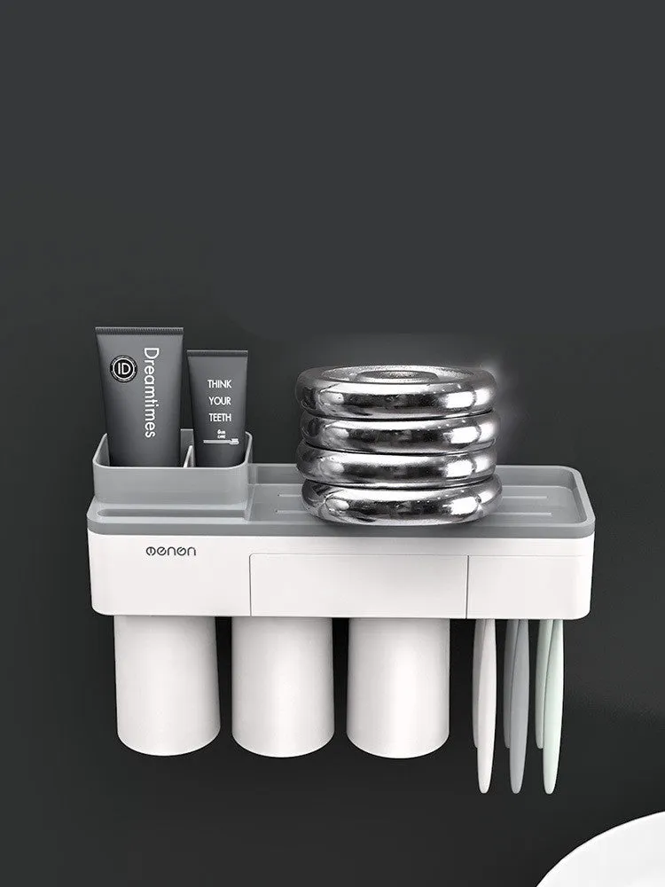 Magnetic Toothbrush Holder And Mouthwash Toothbrush Cup Set