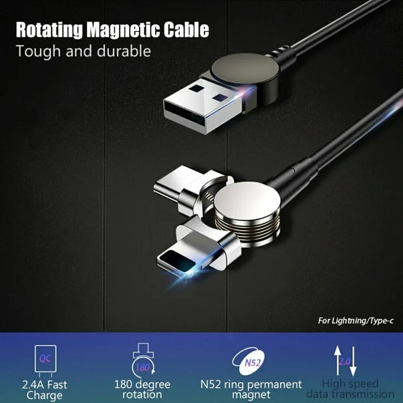 Magnetic USB Type C  LED Indicator Magnet Charger Cable