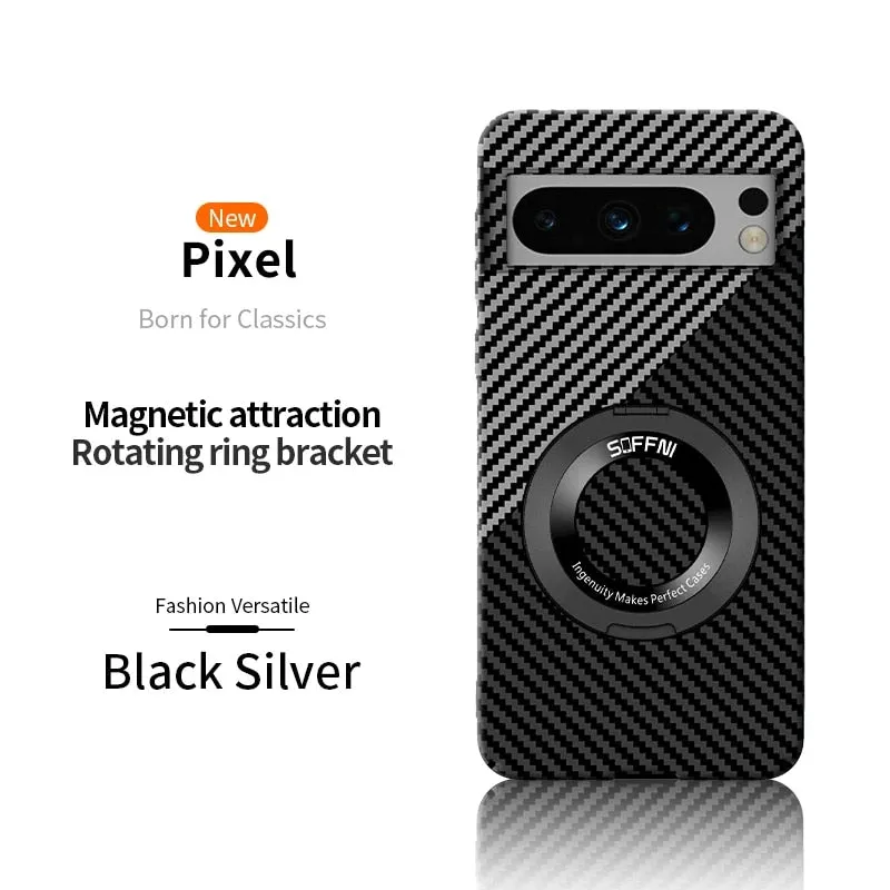 Magsafe Case Ultra Thin Matte Carbon Fiber Phone Case For Google Pixel 8 7