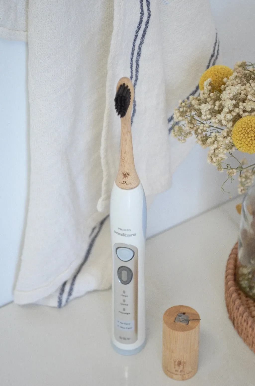 Me Mother Earth: 4 Pack Bamboo Electric Toothbrush Heads: Sonicare Compatible