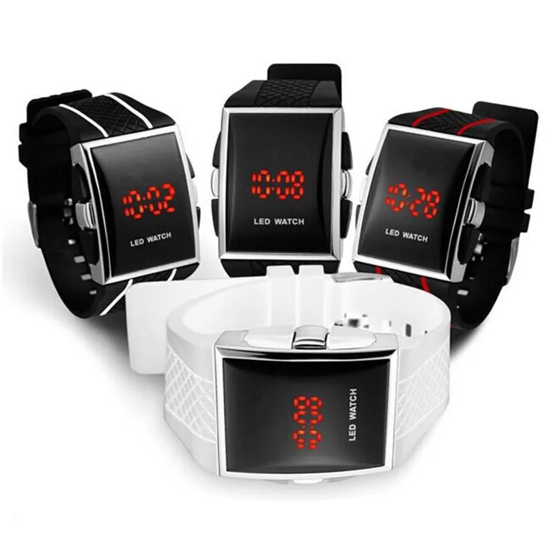 Men's Fashion Silicone Square Smart Watch