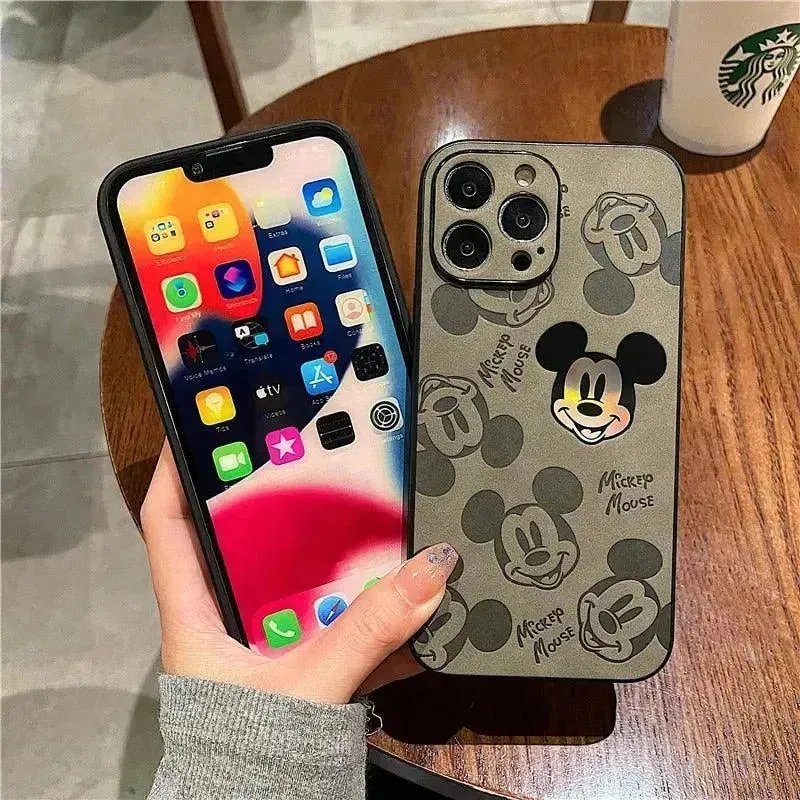 Mickey Mouse Laser Embossed Rainbow Effect Cover for All iPhone Models