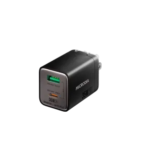 MICRODIA SMARTCube™ Nano 35W GaN Pro Wall Charger, Dual-Port, USB-C PD3.0   USB-A QC3.0