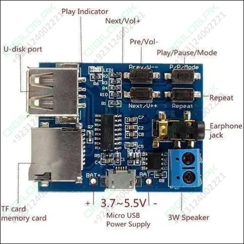 Mp3 Lossless Decoders Amplifier Audio TF Card USB Module Board