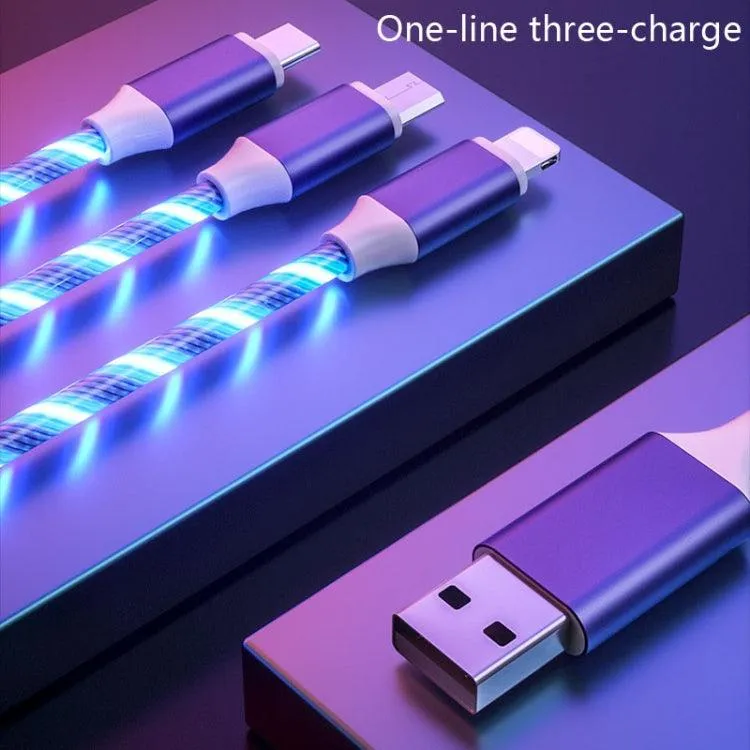 Multi-Device Charger Cable with 8 Pin, Type-C, and Micro USB Connectors