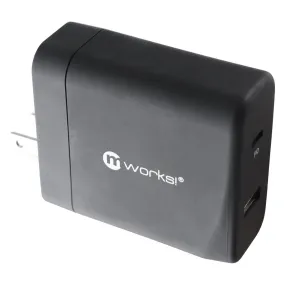 mWorks! mPower! (30-Watt) USB and USB-C Fast PD Wall Charger - Black