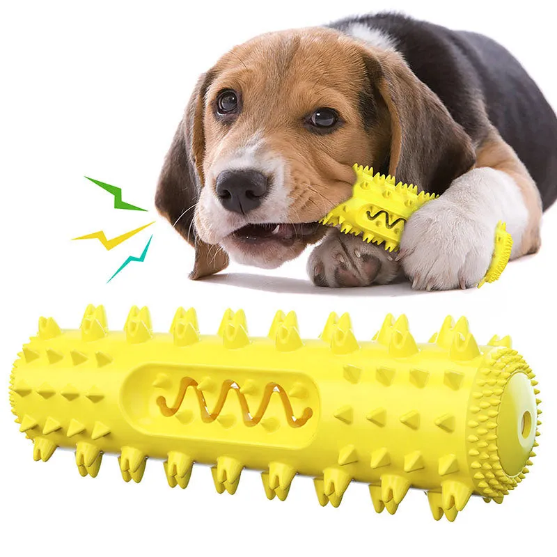 Natural Rubber Dog Tooth Cleaner Squeaking Chew