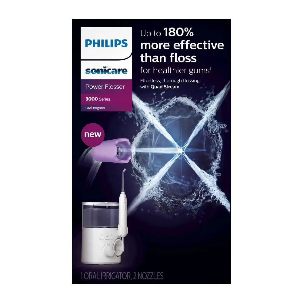 New - Philips Sonicare 3000 Power Flosser - HX3711/20 - White