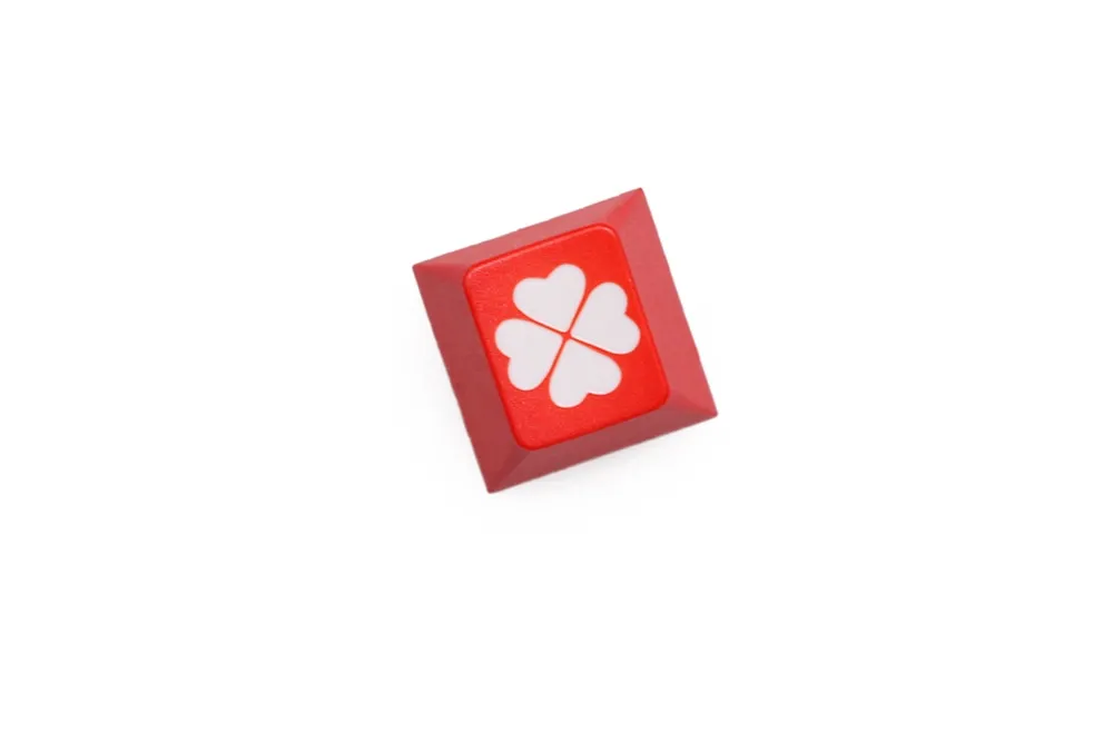 Novelty Lucky four leaf clover cherry profile ESC dip dye sculpture pbt keycap mechanical keyboard laser etched