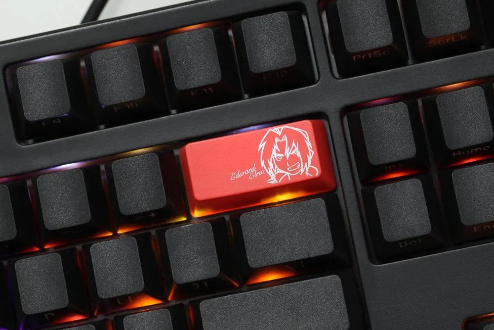 Novelty Shine Through Keycap ABS Etched black red enter backspace Edward Arufones