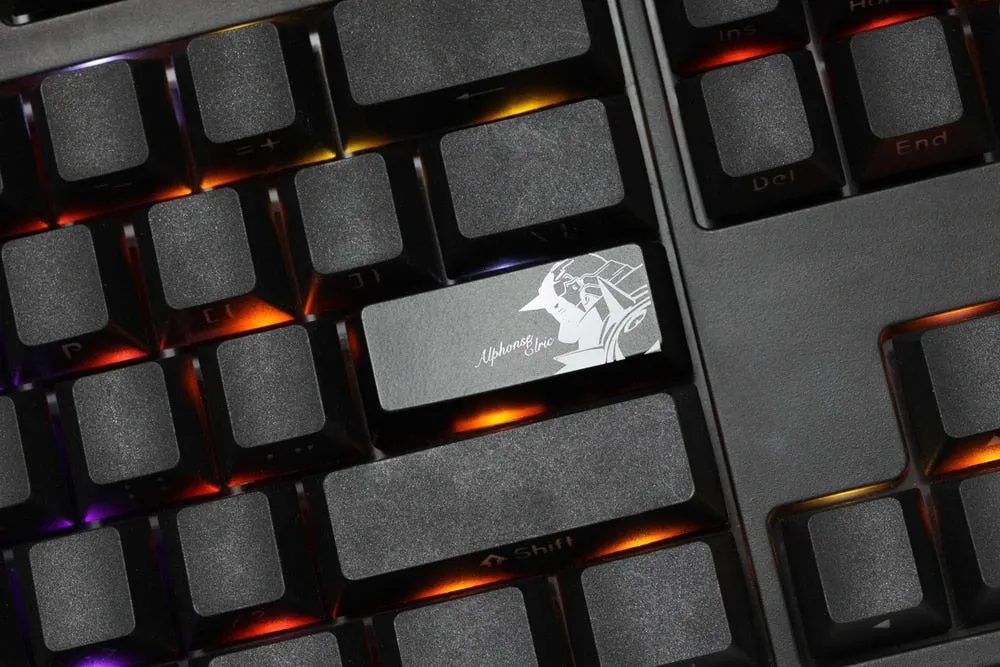 Novelty Shine Through Keycap ABS Etched black red enter backspace Edward Arufones