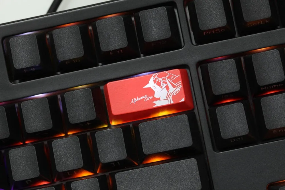 Novelty Shine Through Keycap ABS Etched black red enter backspace Edward Arufones