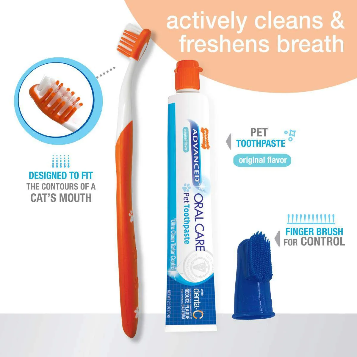 Nylabone - Advanced Oral Care Dental Kit for Cats