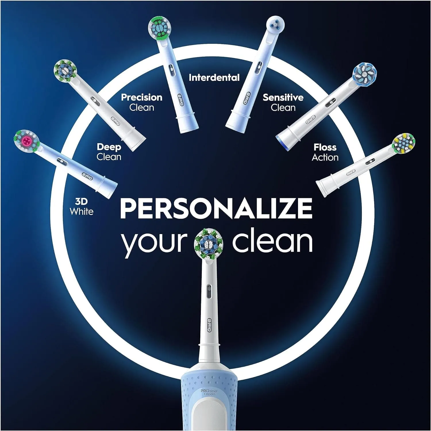 Oral-B Vitality Pro 2x Electric Toothbrushes For Adults, Mothers Day Gifts For Her / Him, 2 Toothbrush Heads, 3 Brushing Modes Including Sensitive Plus, 2 Pin UK Plug, Black & Blue